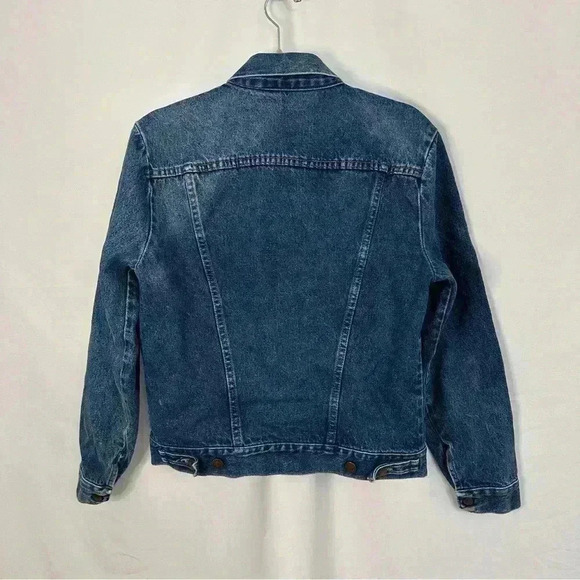 Vintage Rustler Jacket Medium Wash Boxy Crop Denim Trucker Jean Womens Medium - Picture 9 of 13